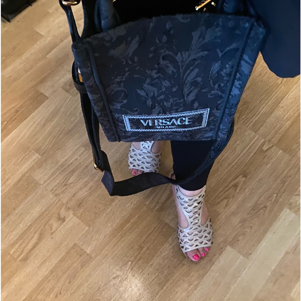 Versace -Mini Barocco jacquard tote bag